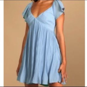 New with tags short length light blue dress.